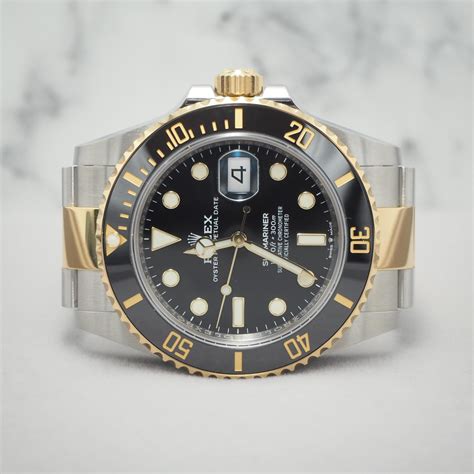 rolex half gold submariner|rolex submariner all gold price.